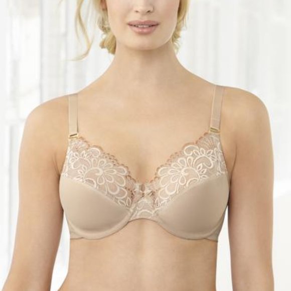 Set of 3! 38B Glamorise ELEGANCE Bra (CONVERTIBLE-STRAPS) Lace NUDE NEW - Picture 7 of 16